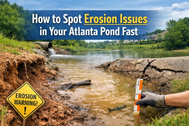 How to Spot Erosion Issues in Your Atlanta Pond Fast