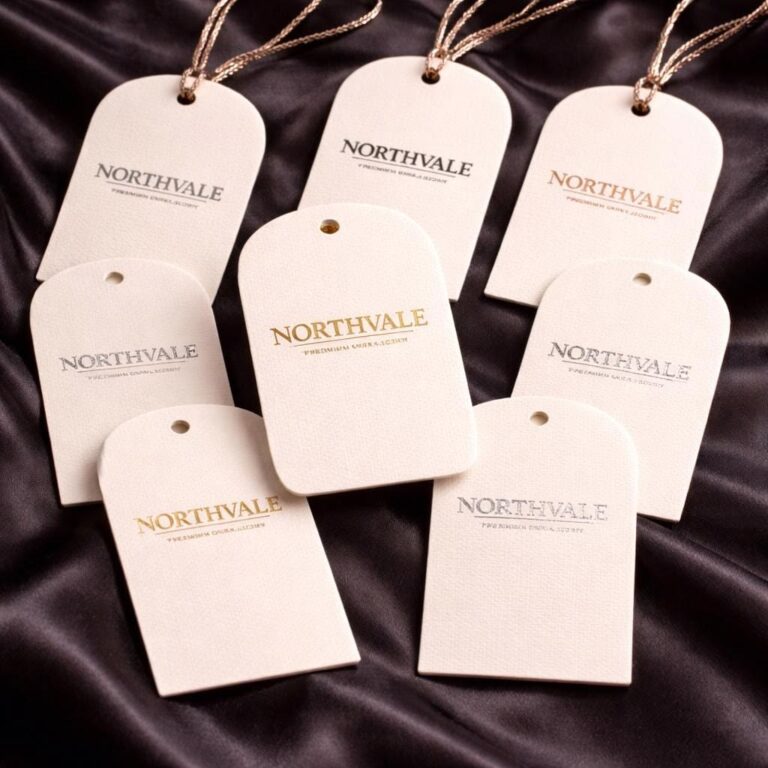 Custom foil hang tags