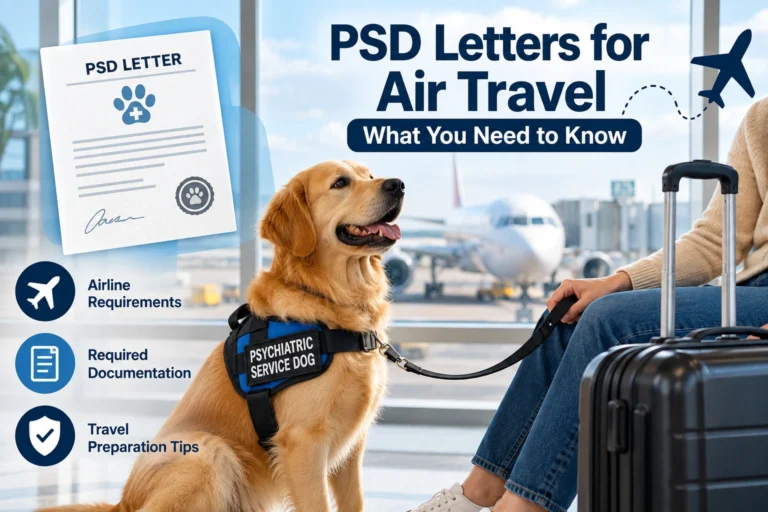 psd letter for air travel