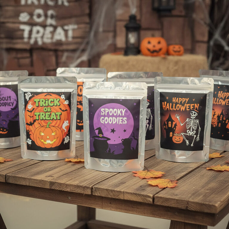 Halloween mylar packaging bags
